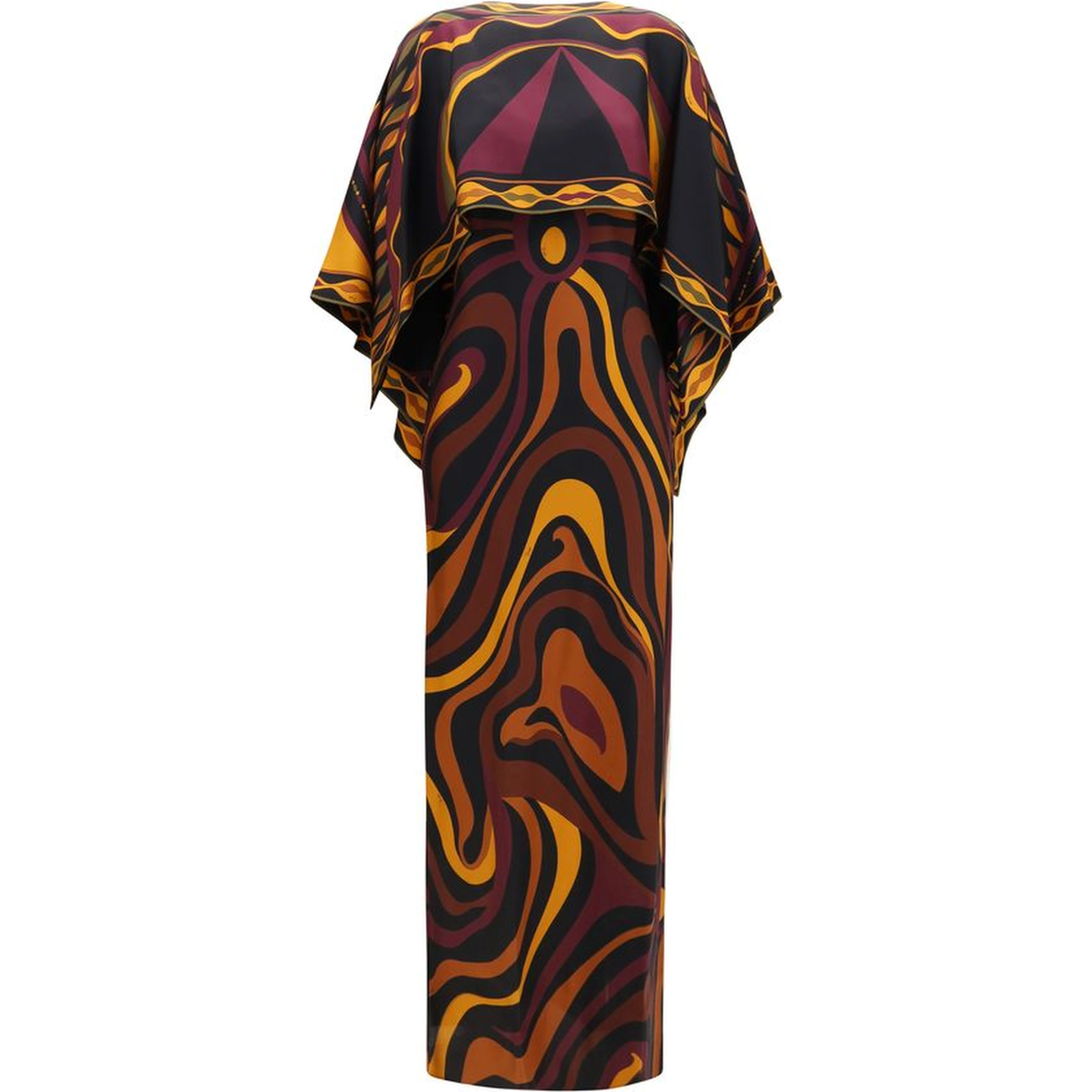Multicolor Silk Casual Dress