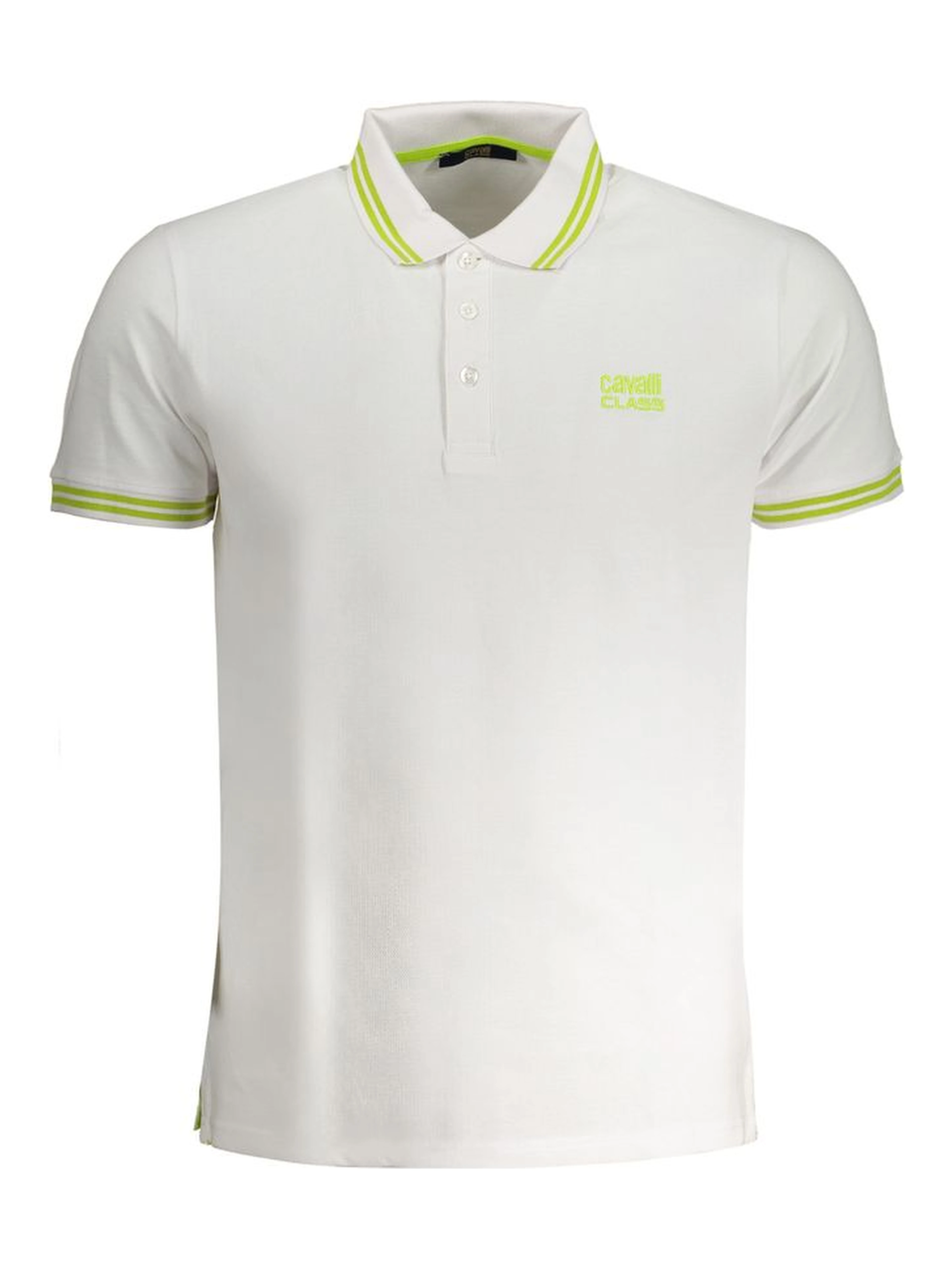 White Cotton Men Polo Shirt