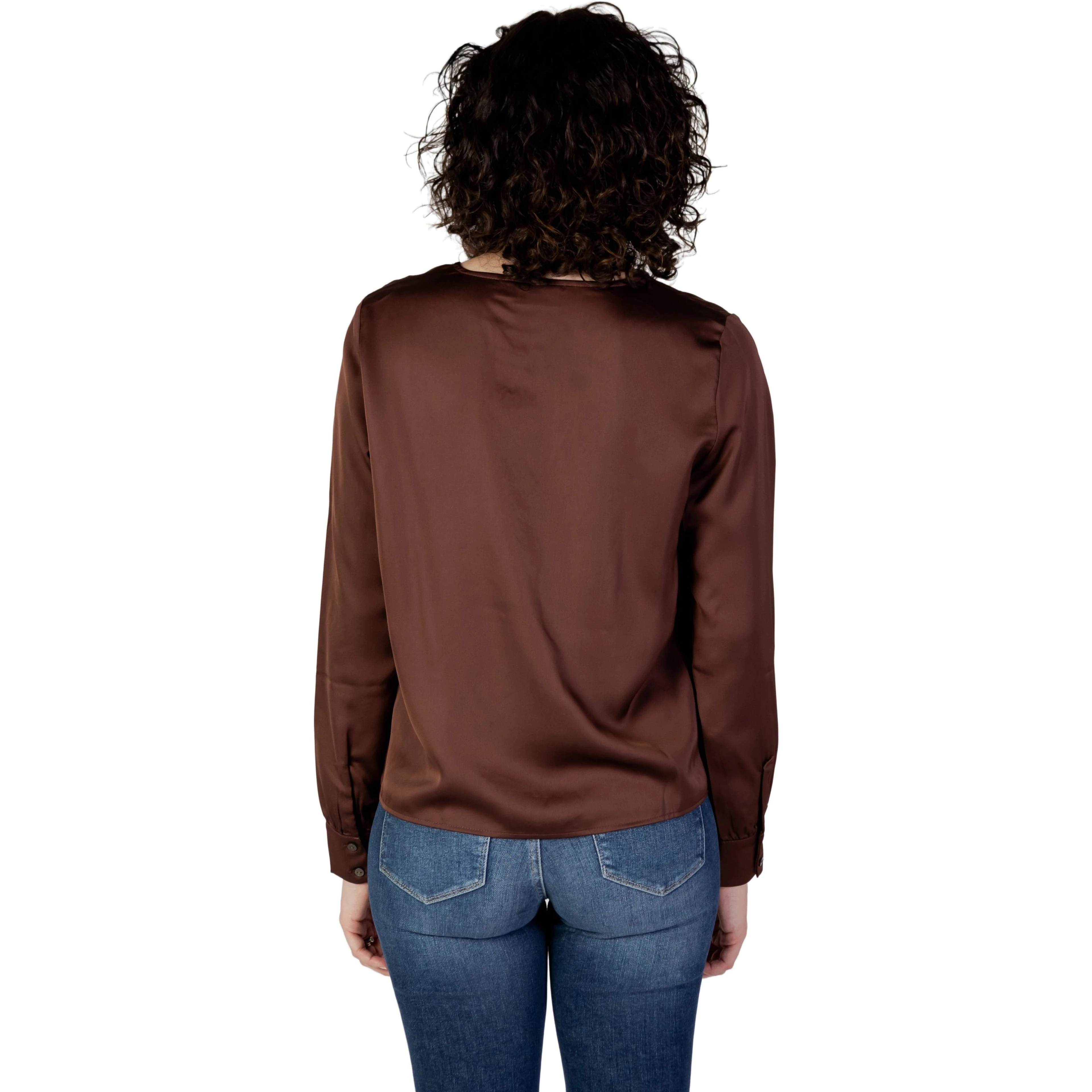 Brown Polyester Blouse