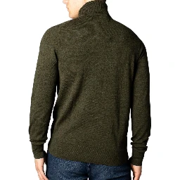 Bicolor Cotton Turtleneck