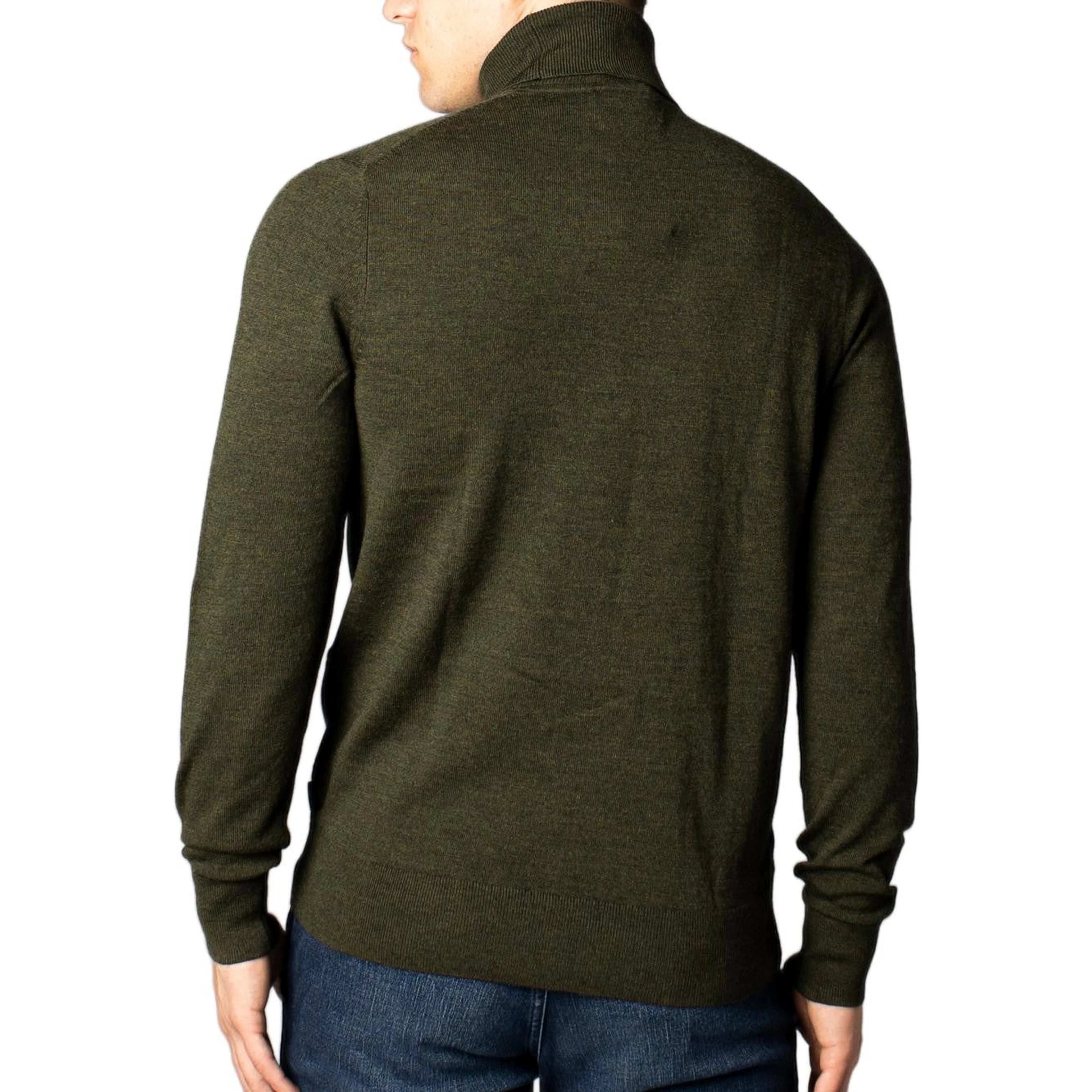 Bicolor Cotton Turtleneck