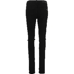 Black Cotton Skinny Jeans