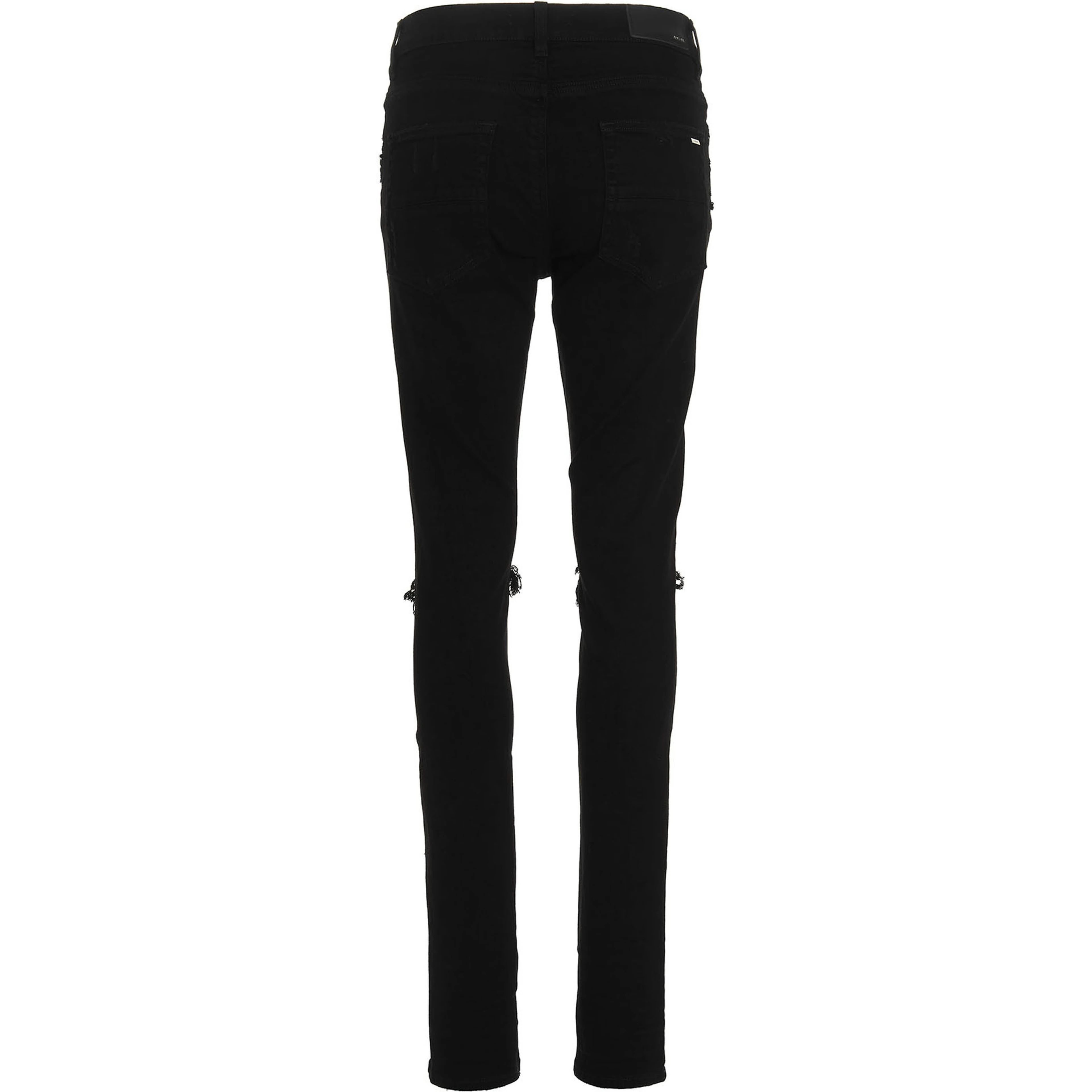 Black Cotton Skinny Jeans