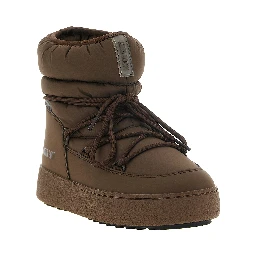 Brown Polyamide Flat Boots