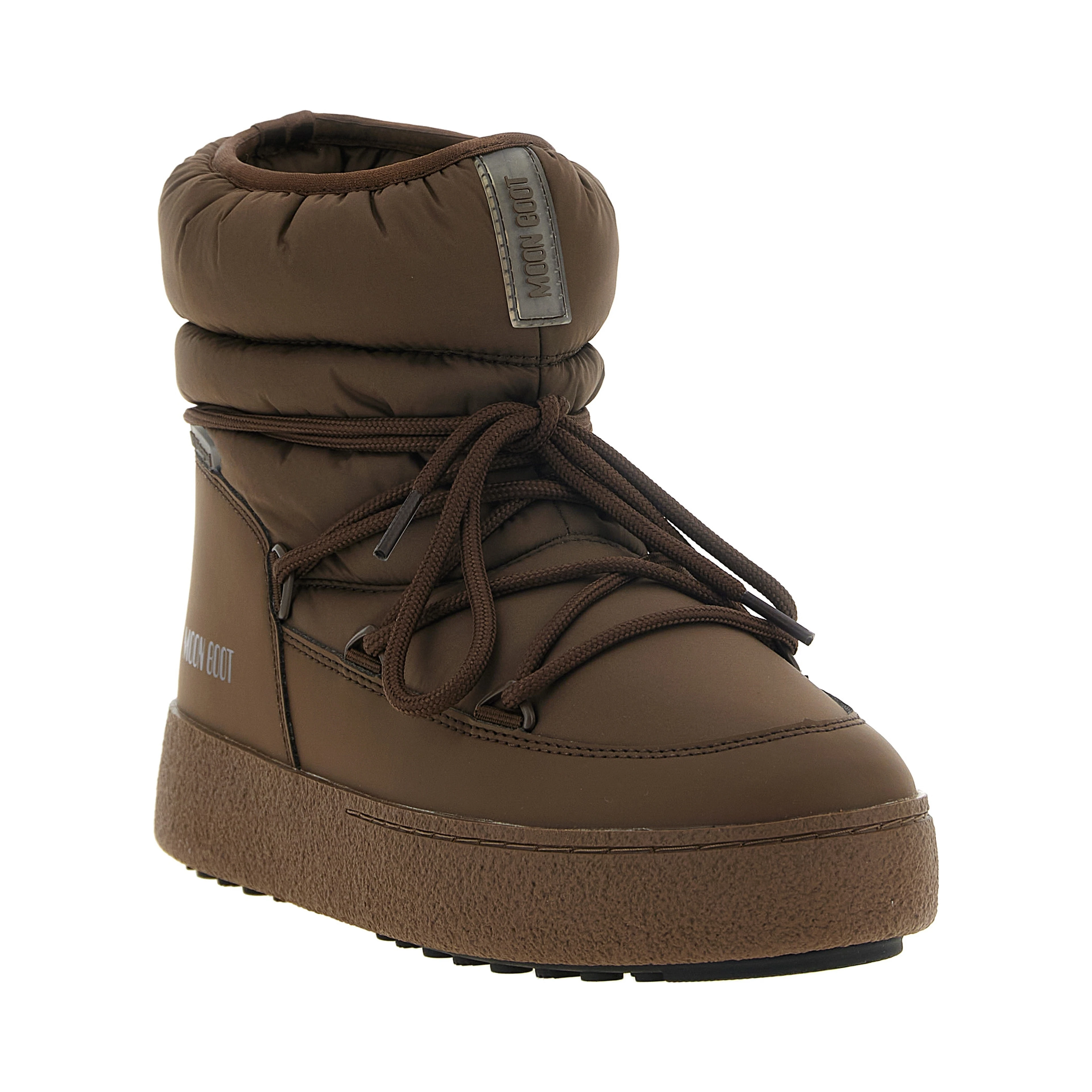 Brown Polyamide Flat Boots