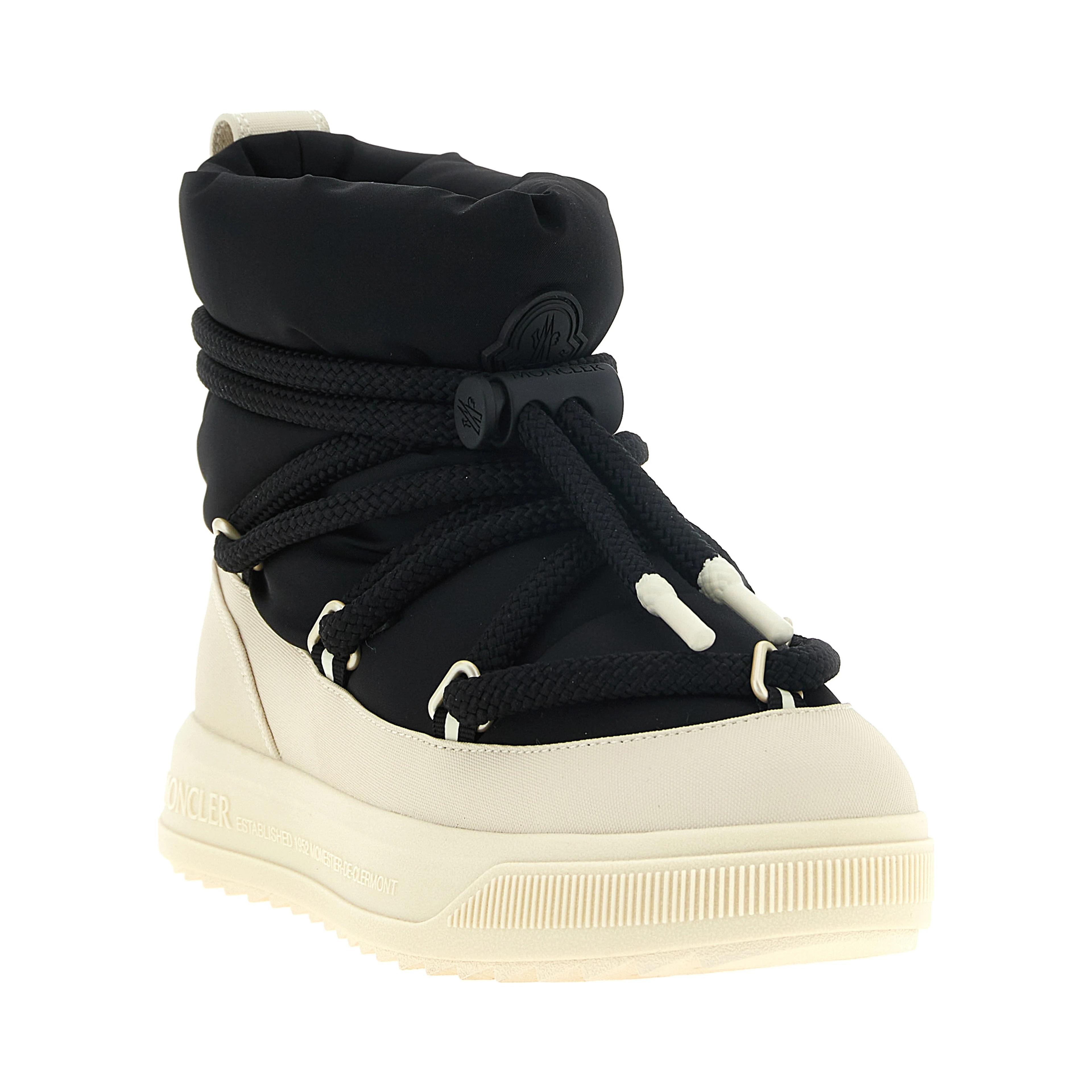 Black Polyamide Lace-Up Boots