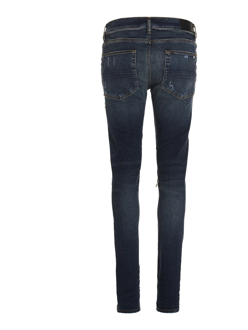 Blue Cotton Skinny Jeans