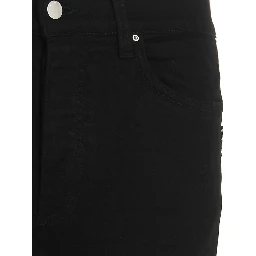 Black Cotton Skinny Jeans