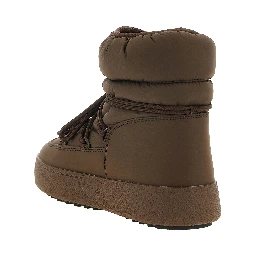 Brown Polyamide Flat Boots