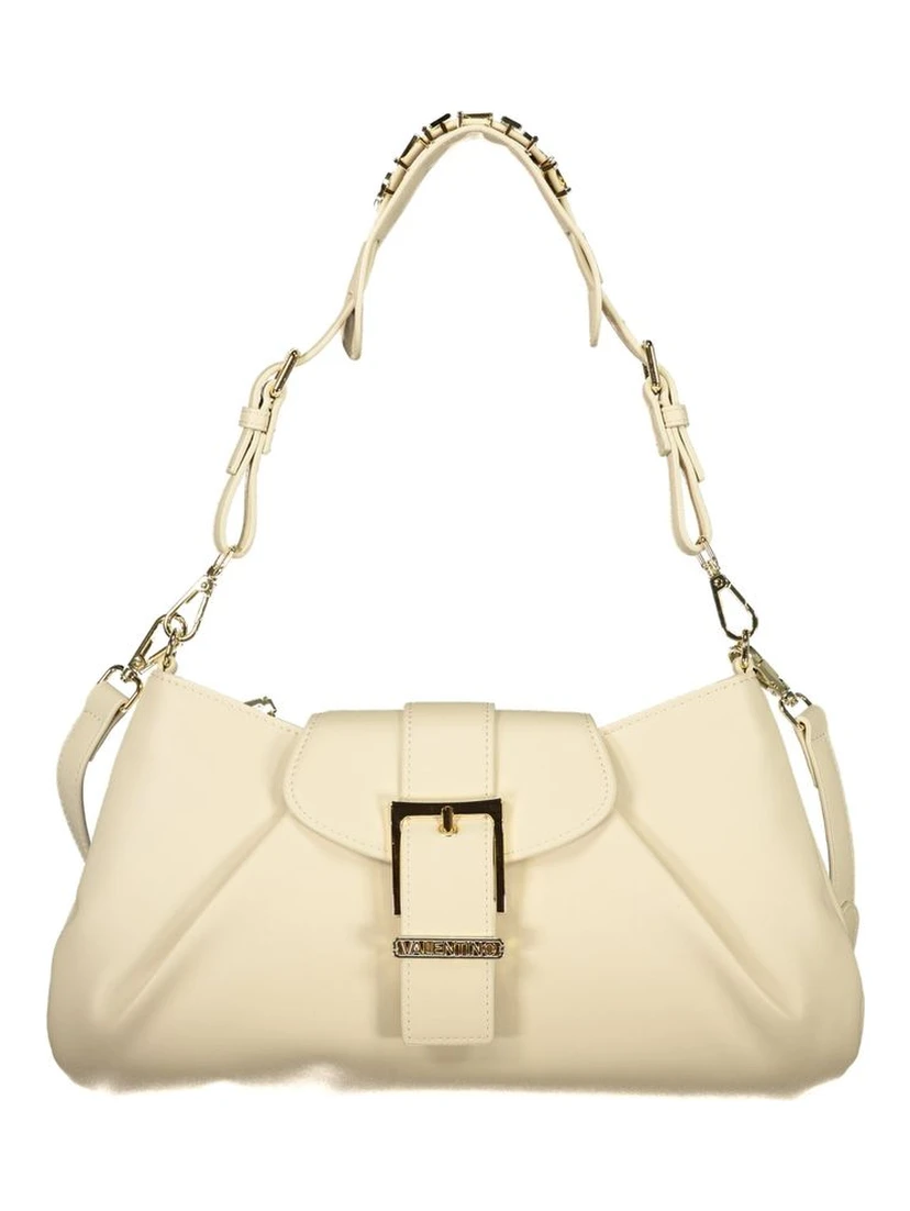 Beige Polyurethane Women's Bag