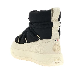 Black Polyamide Lace-Up Boots