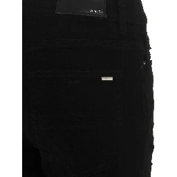 Black Cotton Skinny Jeans