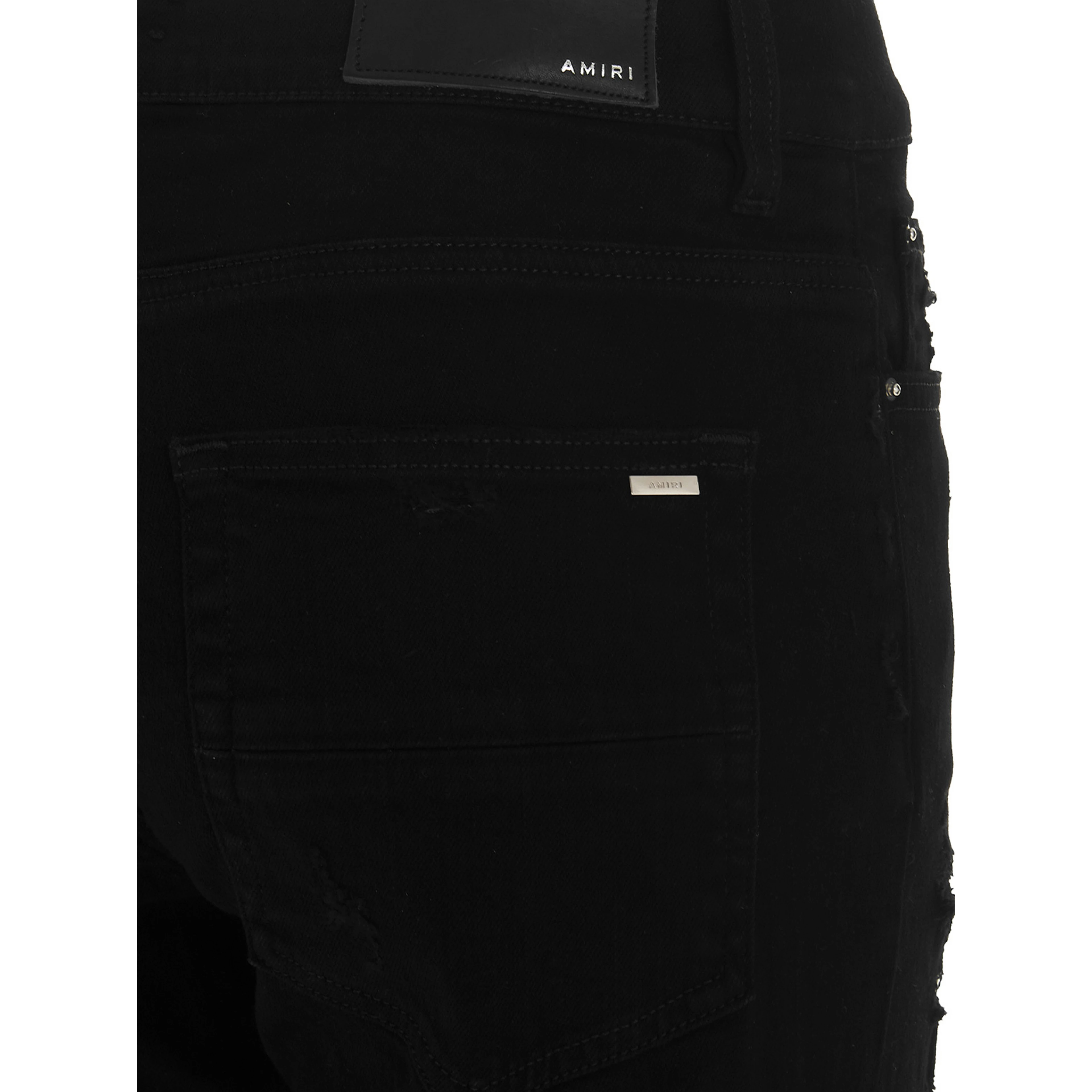Black Cotton Skinny Jeans