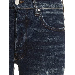 Blue Cotton Skinny Jeans