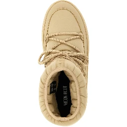 Beige Polyamide Flat Boots