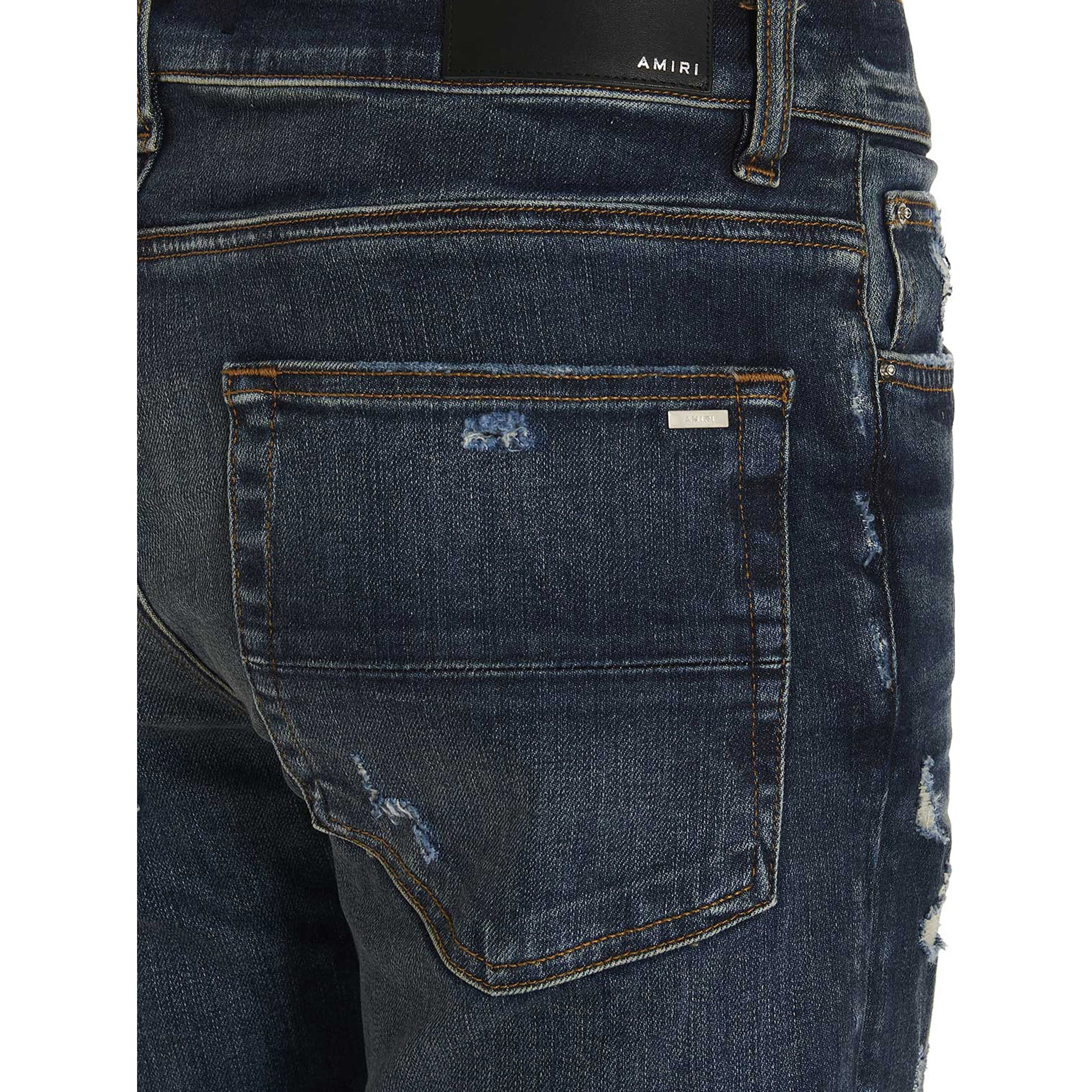 Blue Cotton Skinny Jeans