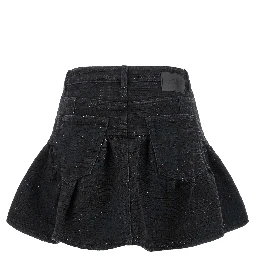 Black Cotton Long Skirt