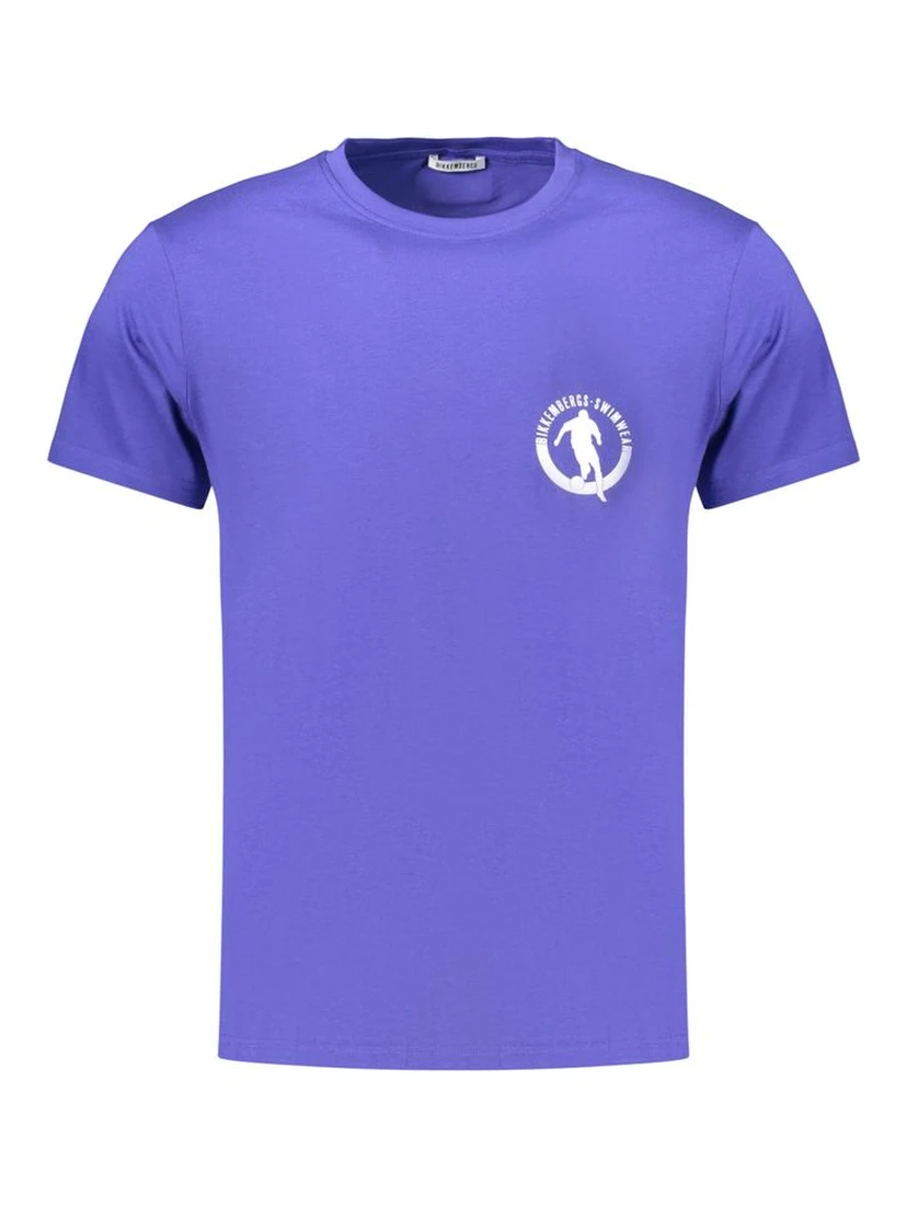 Blue Cotton Men's T-Shirt