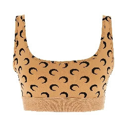 Beige Polyamide Sport Bra