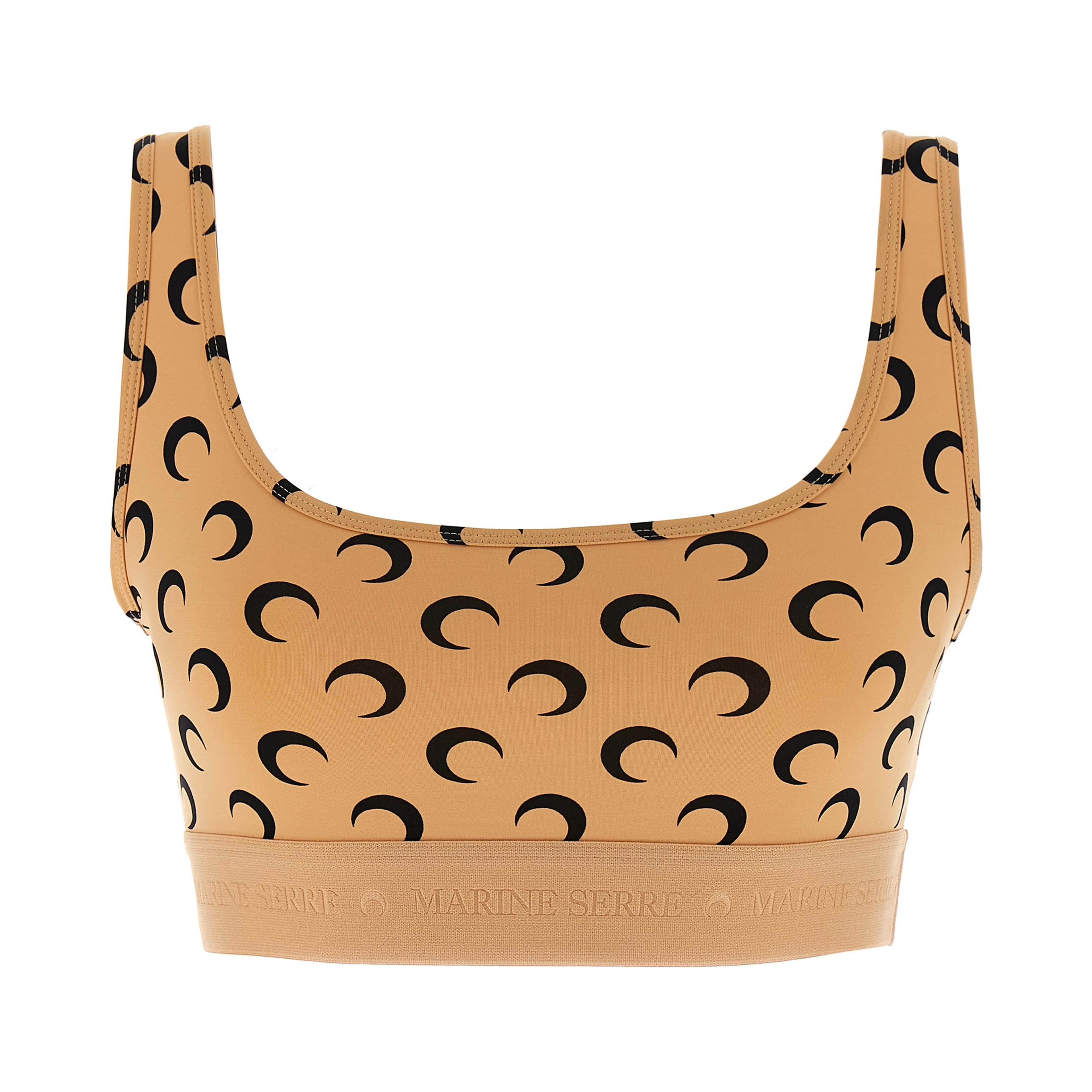 Beige Polyamide Sport Bra