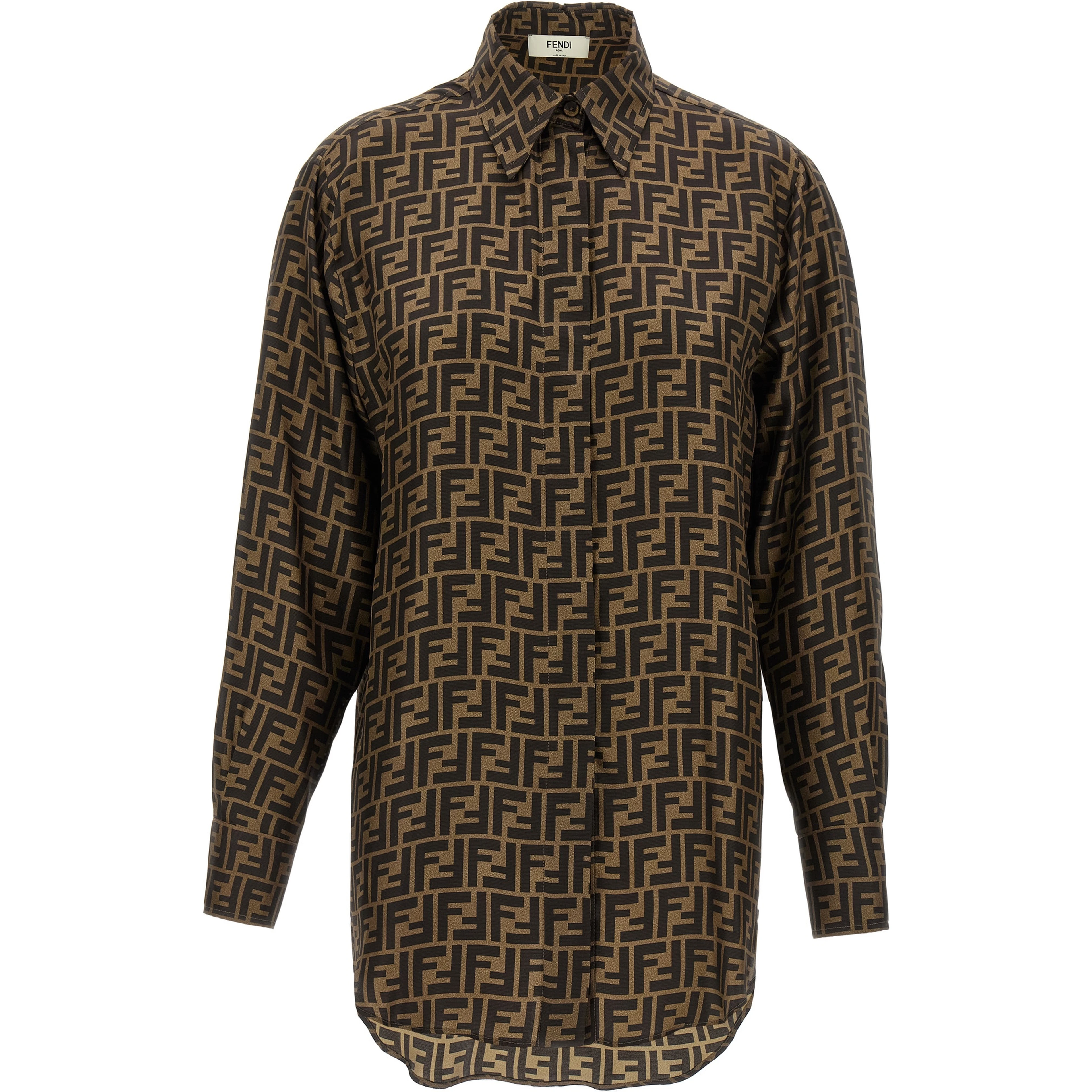 Brown Silk Blouse