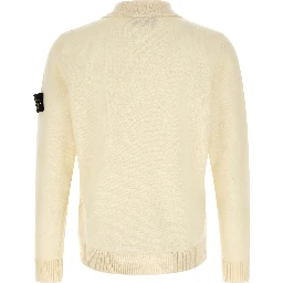 White Virgin Wool Cardigan