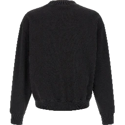 Black Cotton Sweatshirt