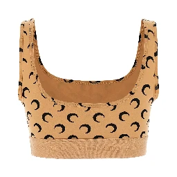 Beige Polyamide Sport Bra