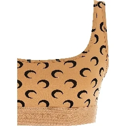 Beige Polyamide Sport Bra