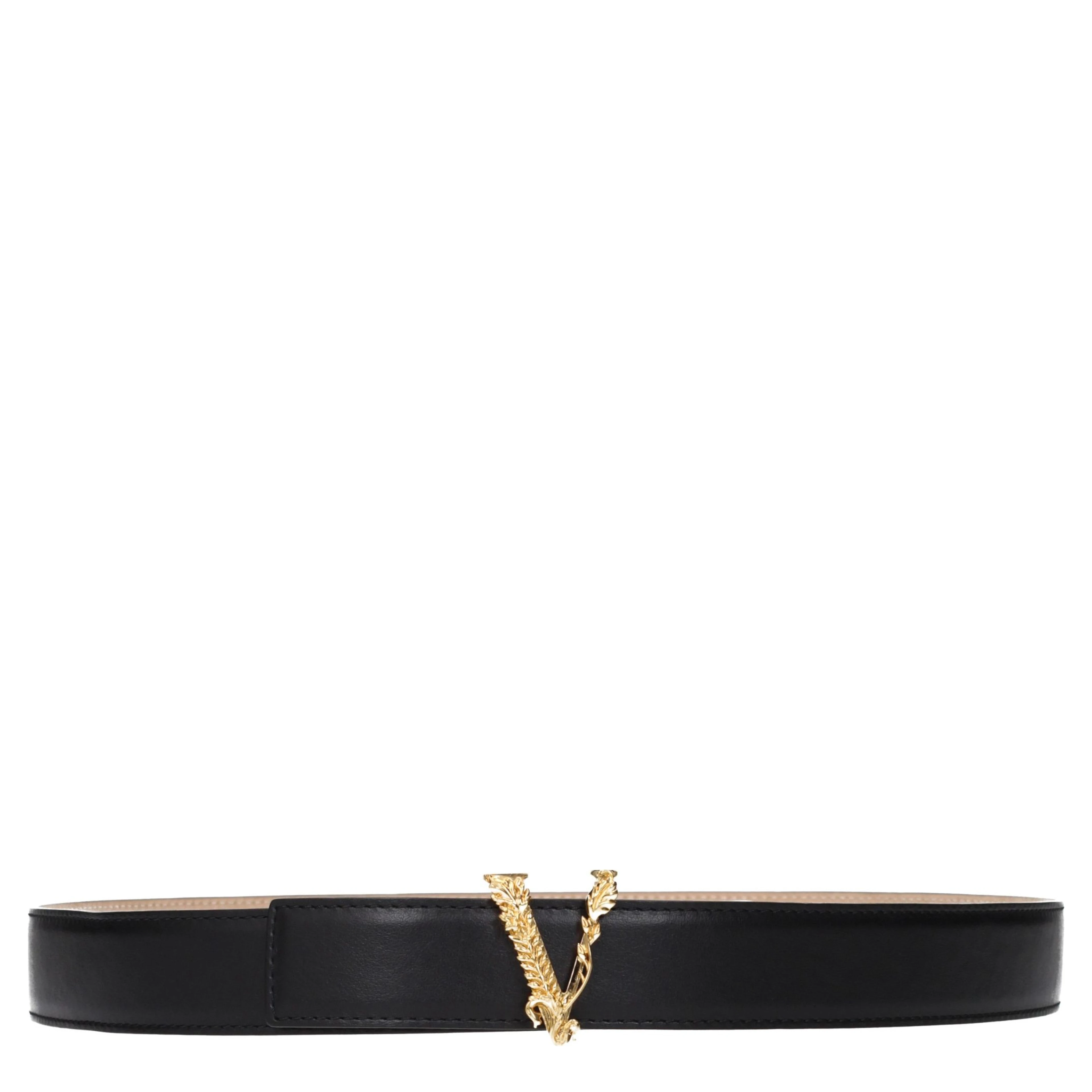 Black Leather Regular Belt
