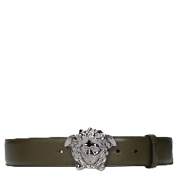 Green Leather Regular Belt