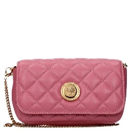 Pink Leather Crossbody Bag