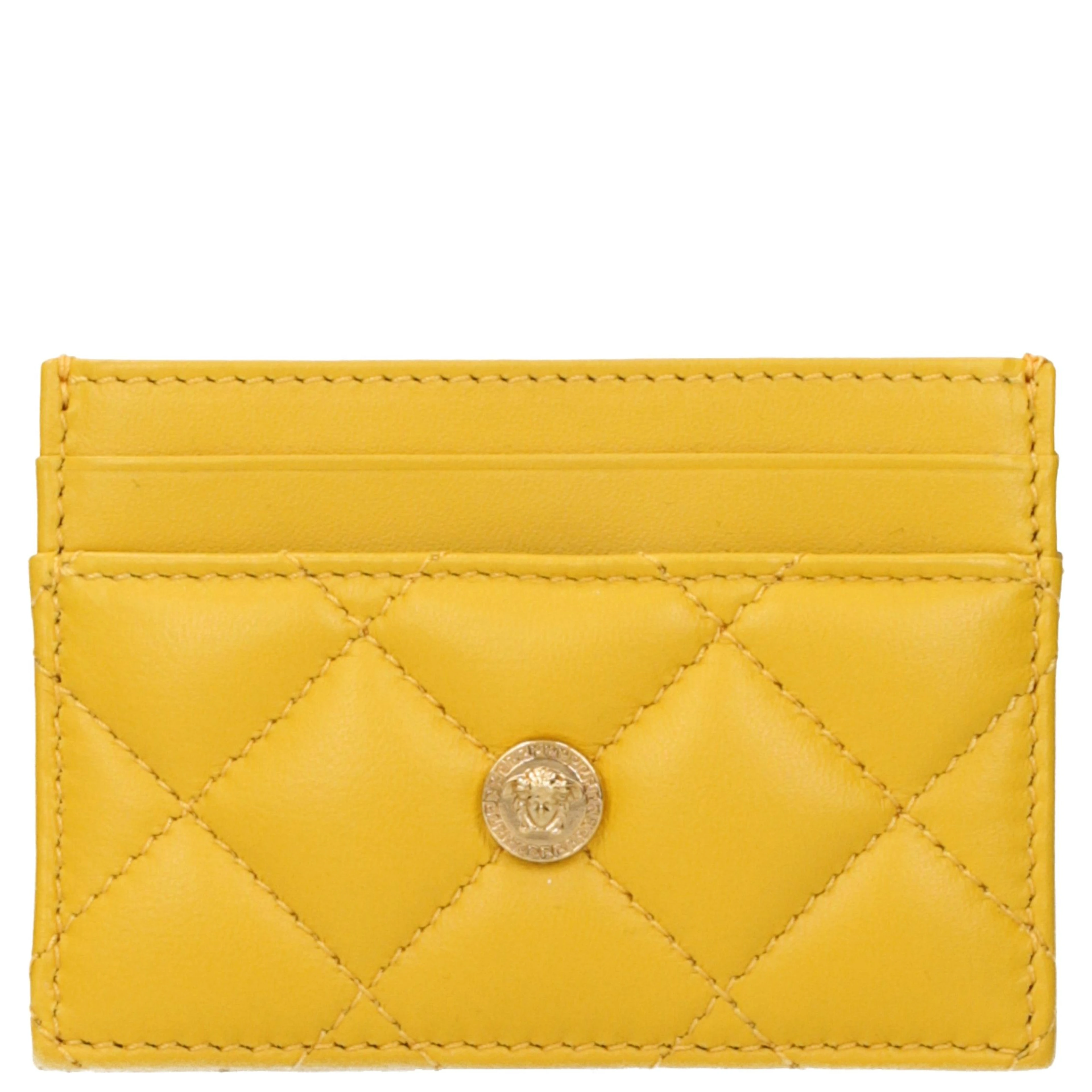 Yellow Leather Cardholder