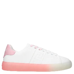 White Leather Low Top Sneakers