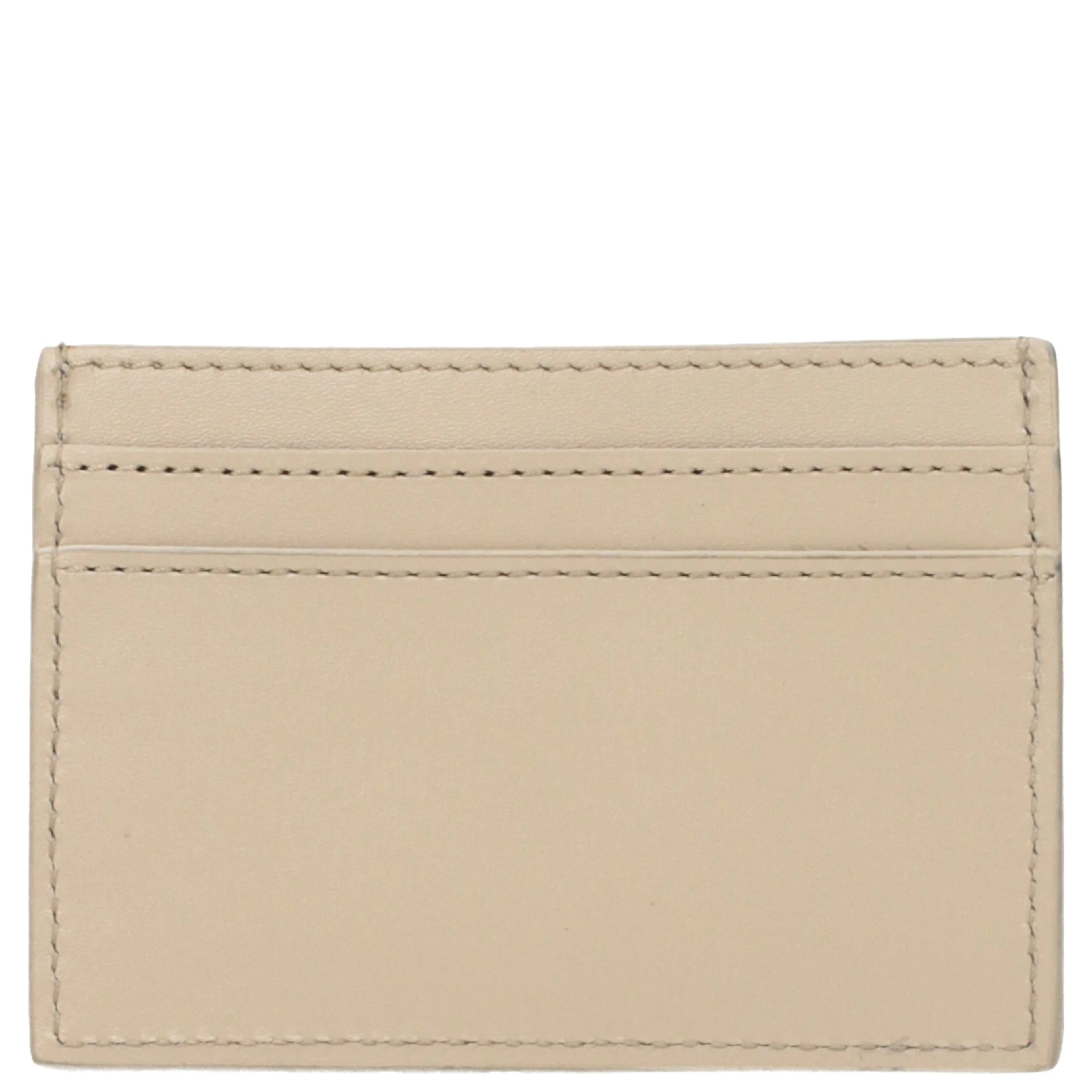 Beige Leather Cardholder