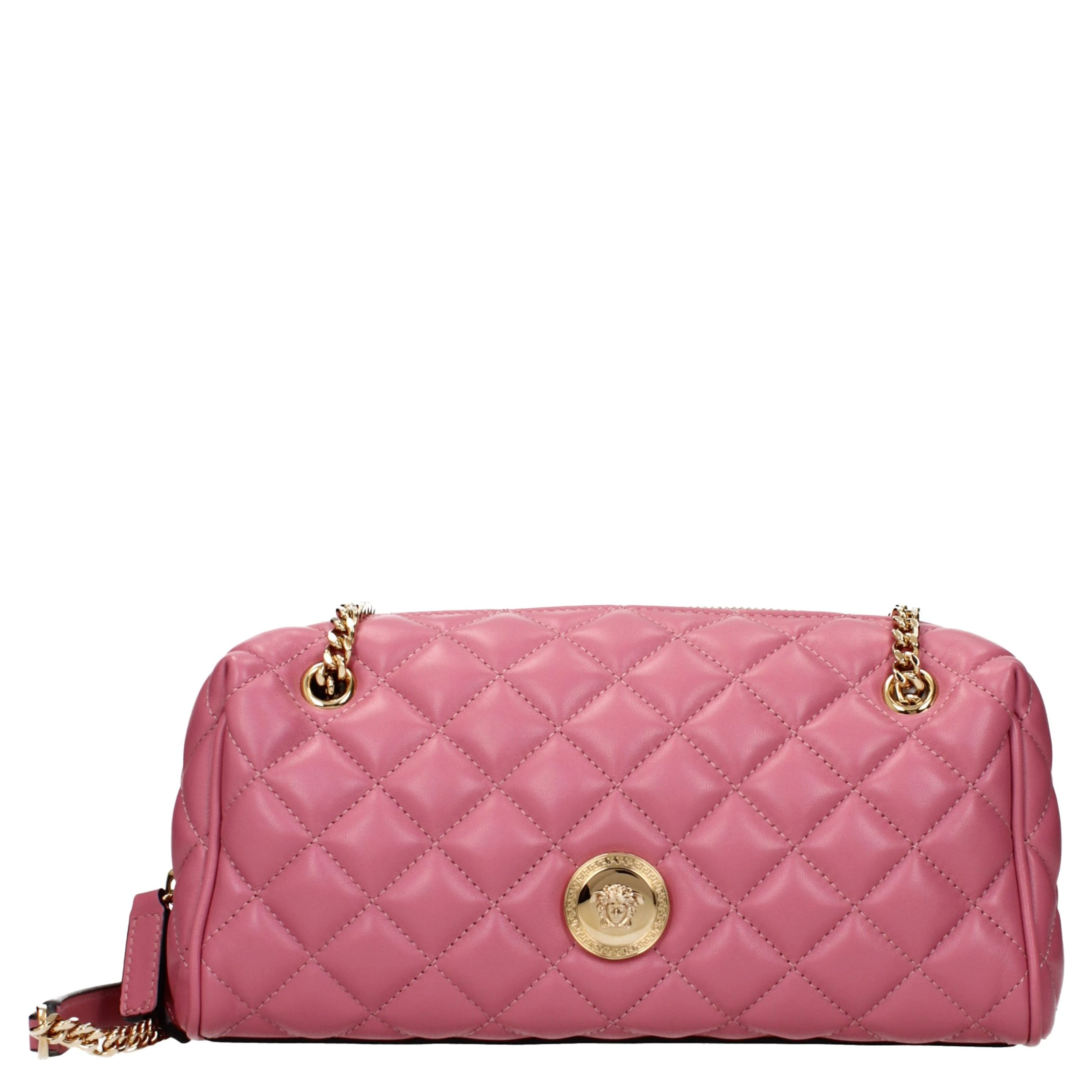 Pink Leather Shoulder Bag