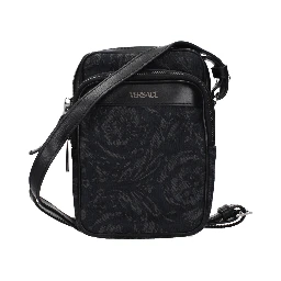 Black Fabric Crossbody Bag