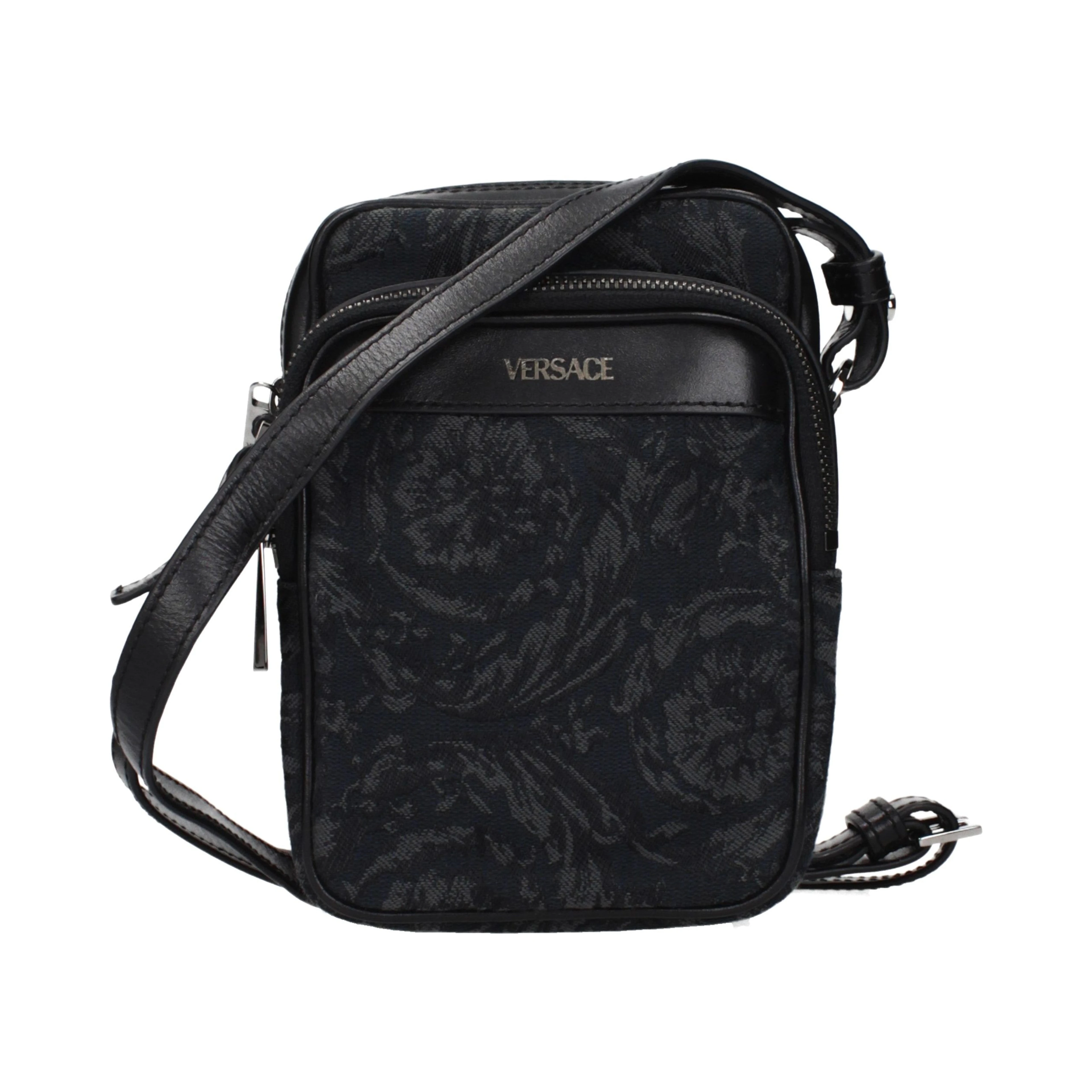 Black Fabric Crossbody Bag