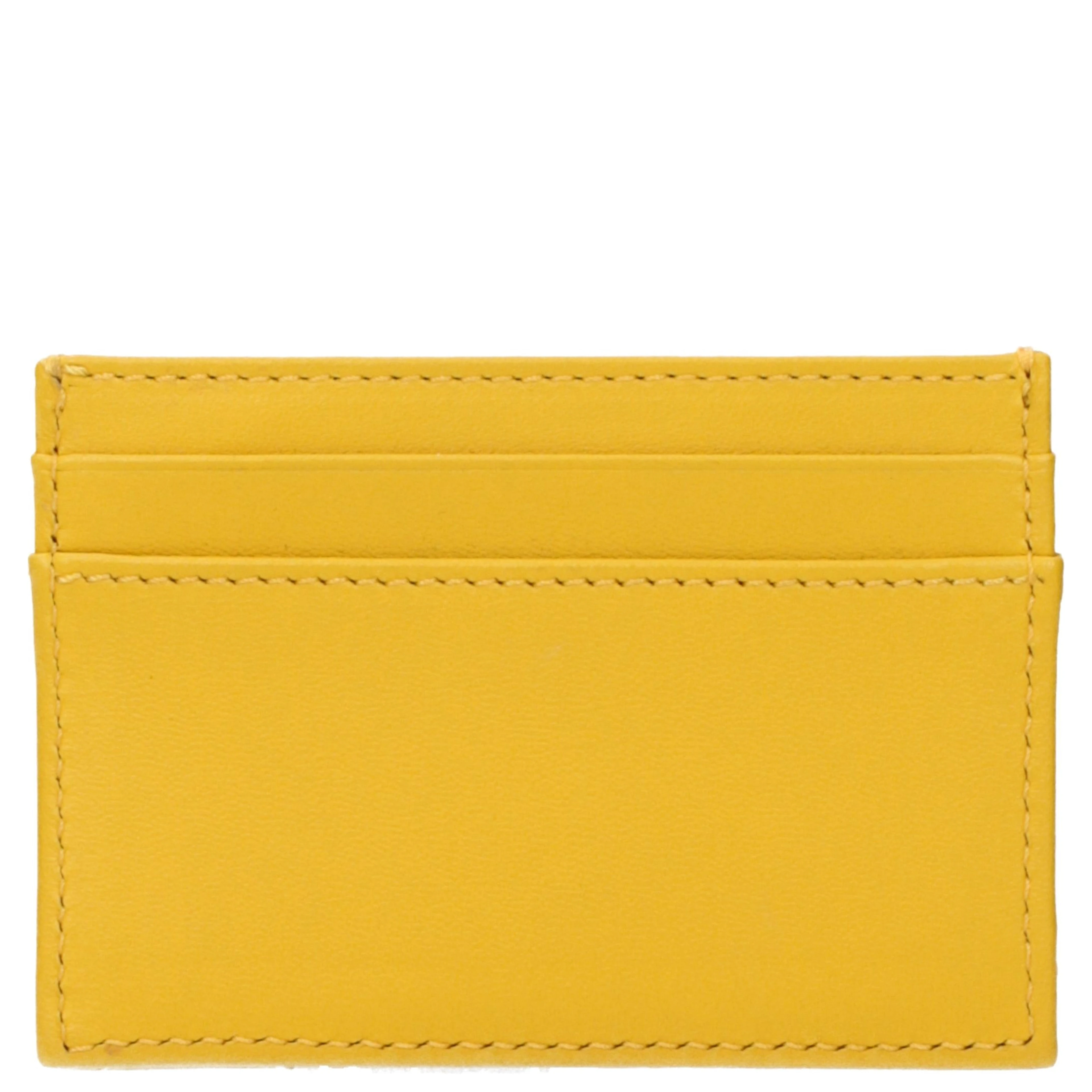 Yellow Leather Cardholder