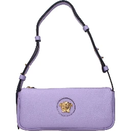 Purple Leather Shoulder Bag