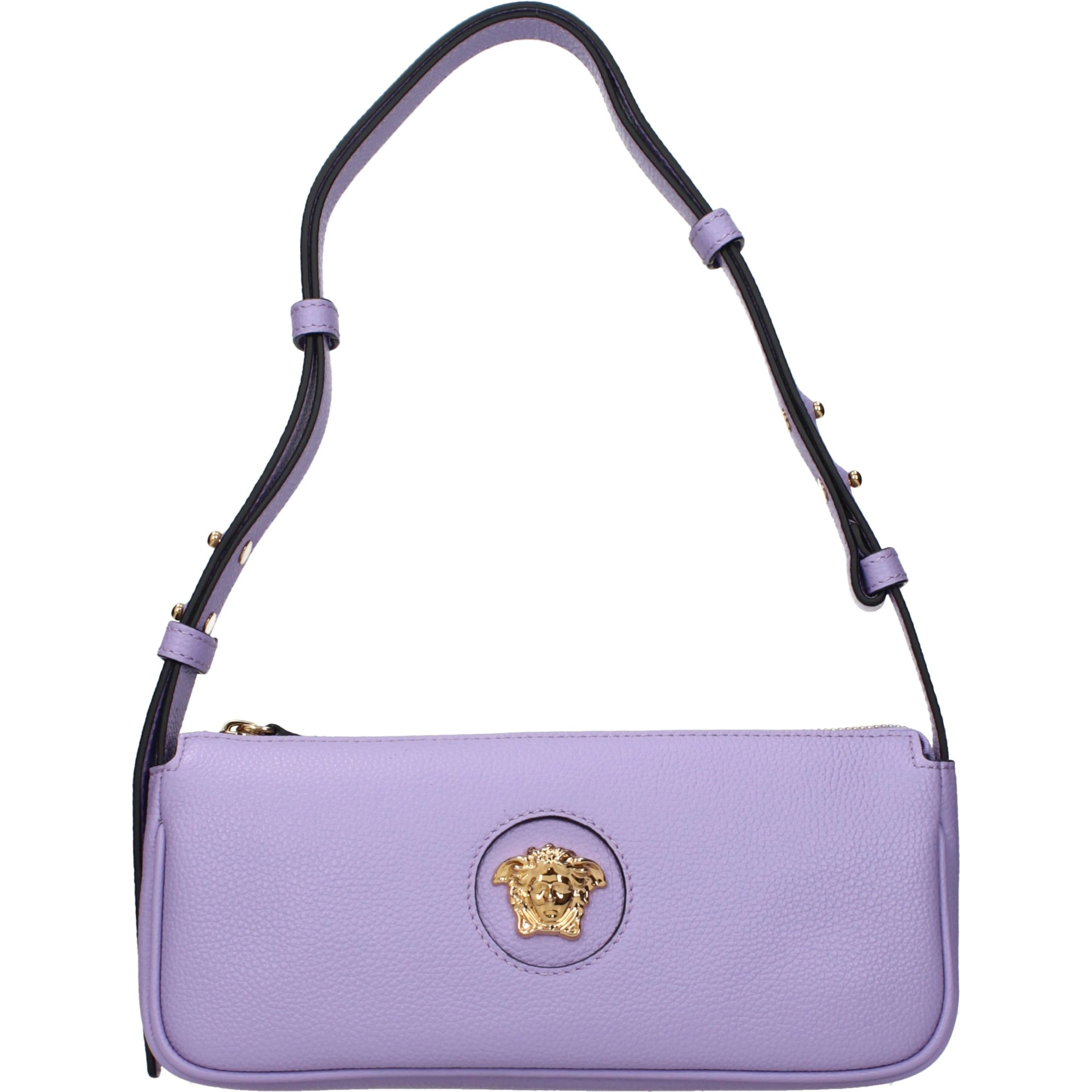 Purple Leather Shoulder Bag