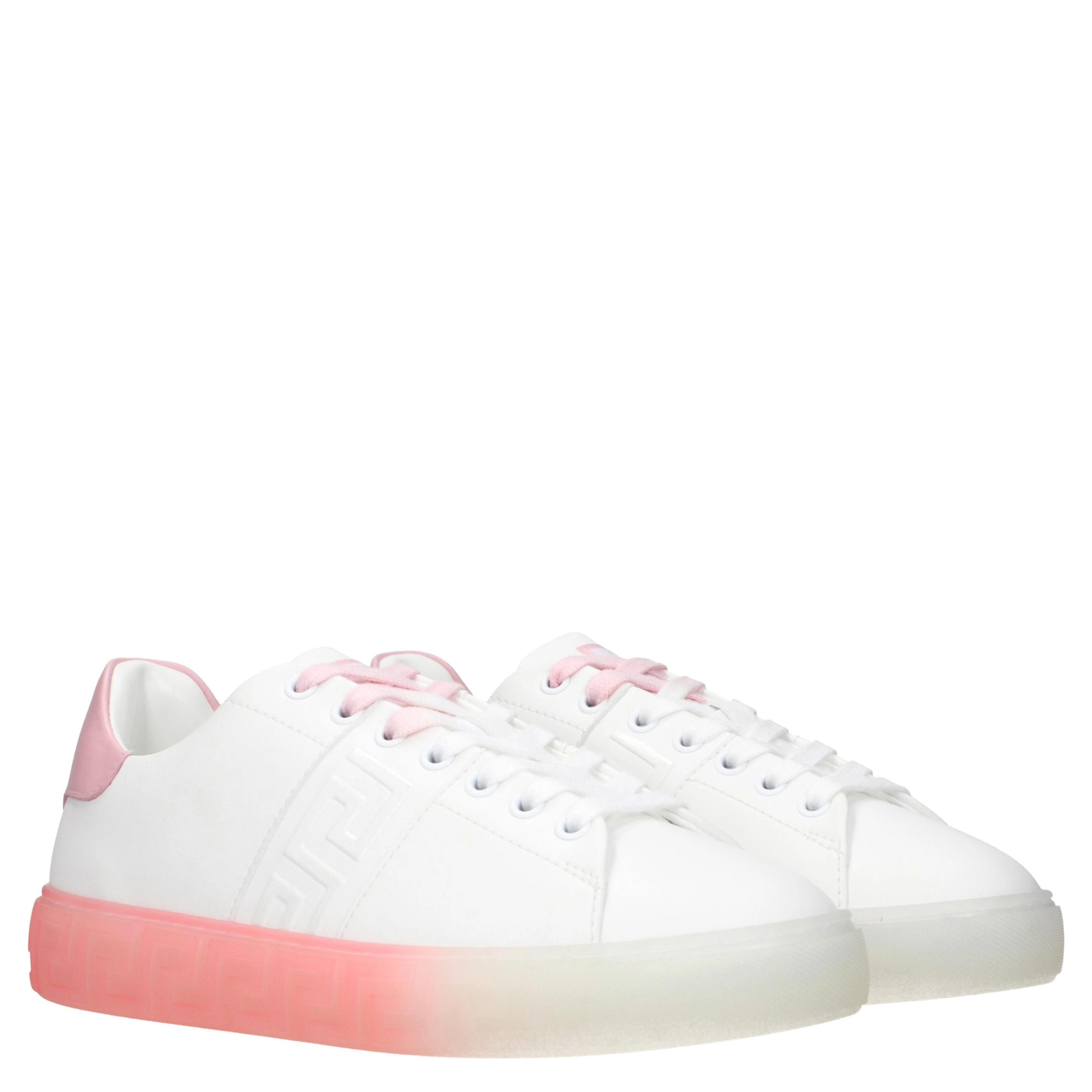 White Leather Low Top Sneakers