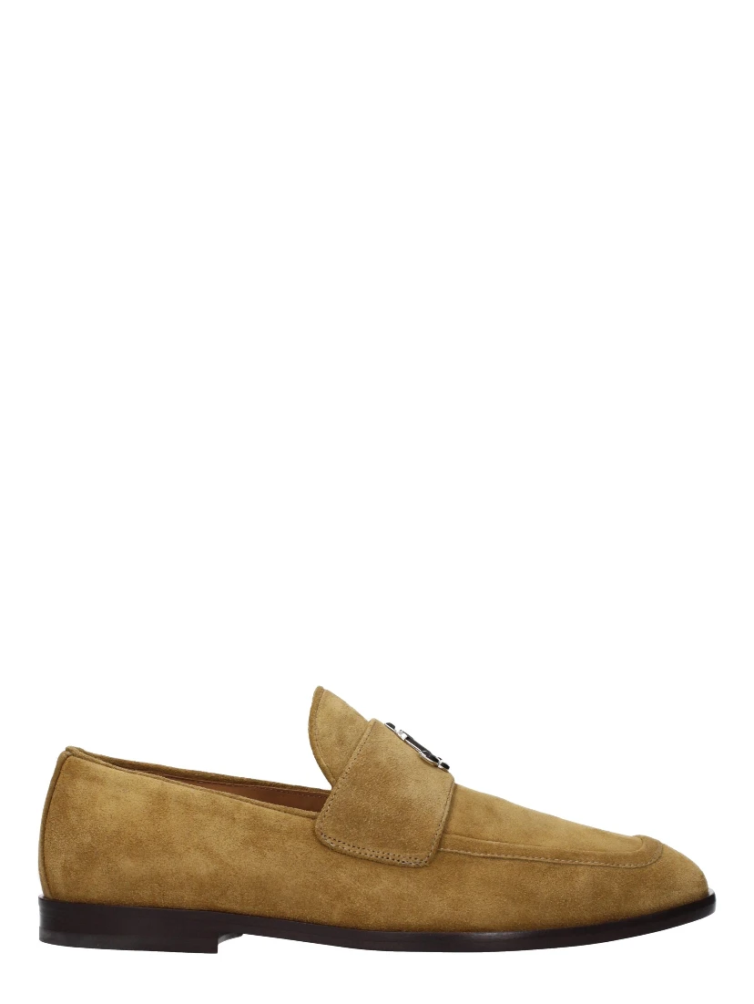 Brown Leather Slip-On Loafers