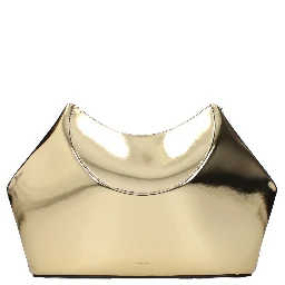 Gold Leather Clutch Bag