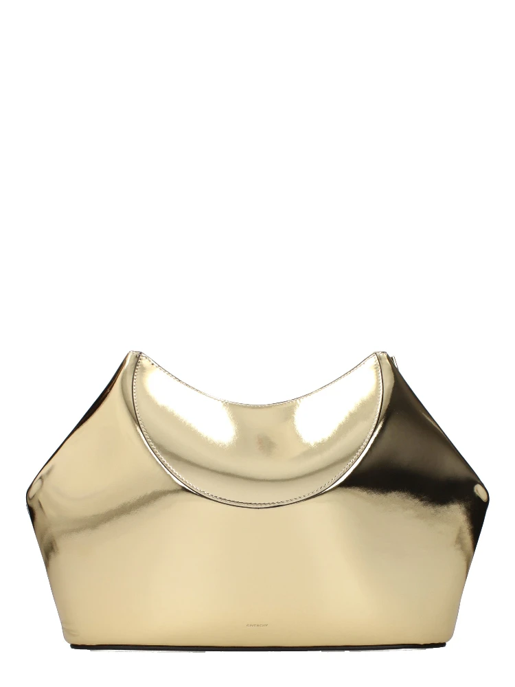 Gold Leather Clutch Bag