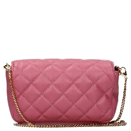 Pink Leather Crossbody Bag