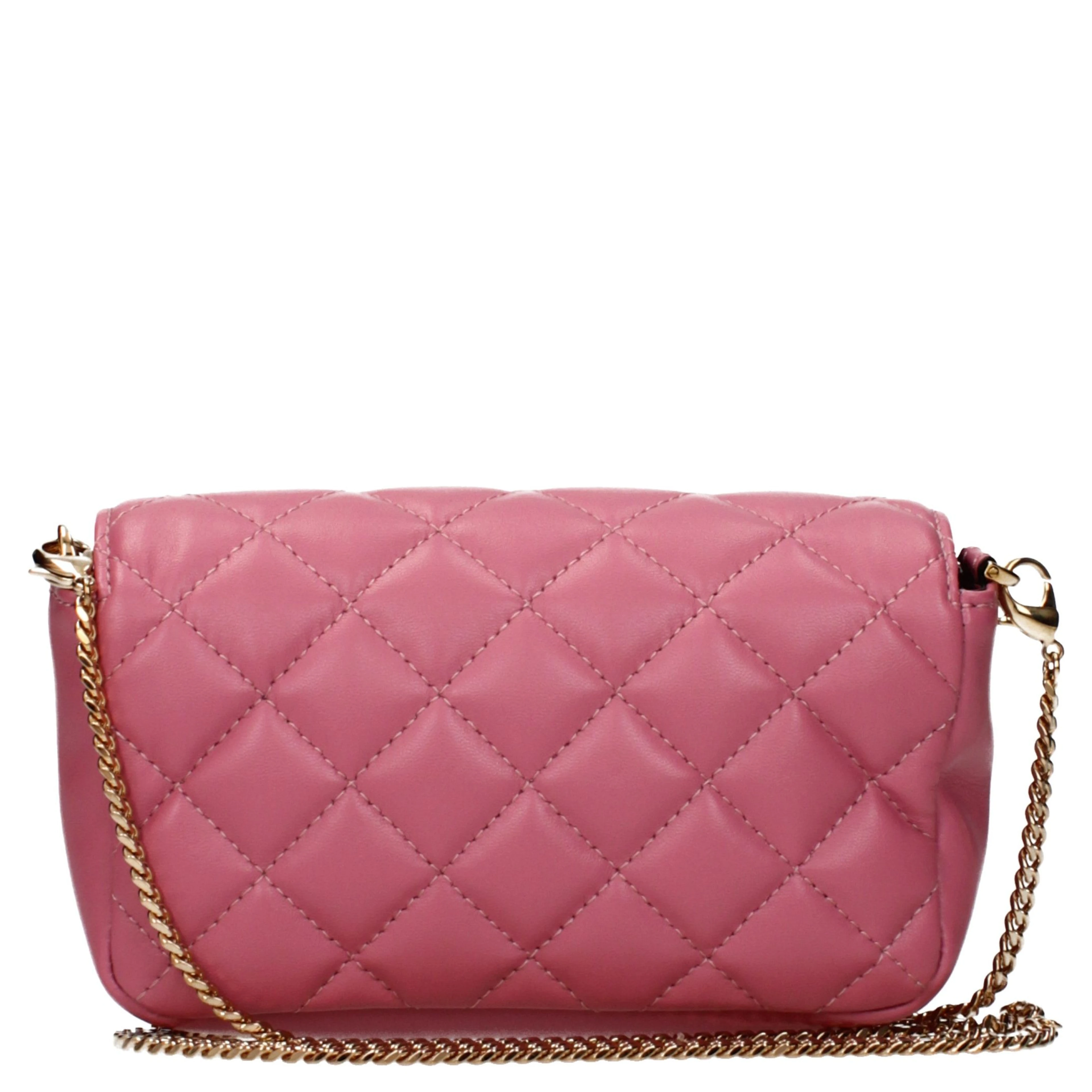 Pink Leather Crossbody Bag