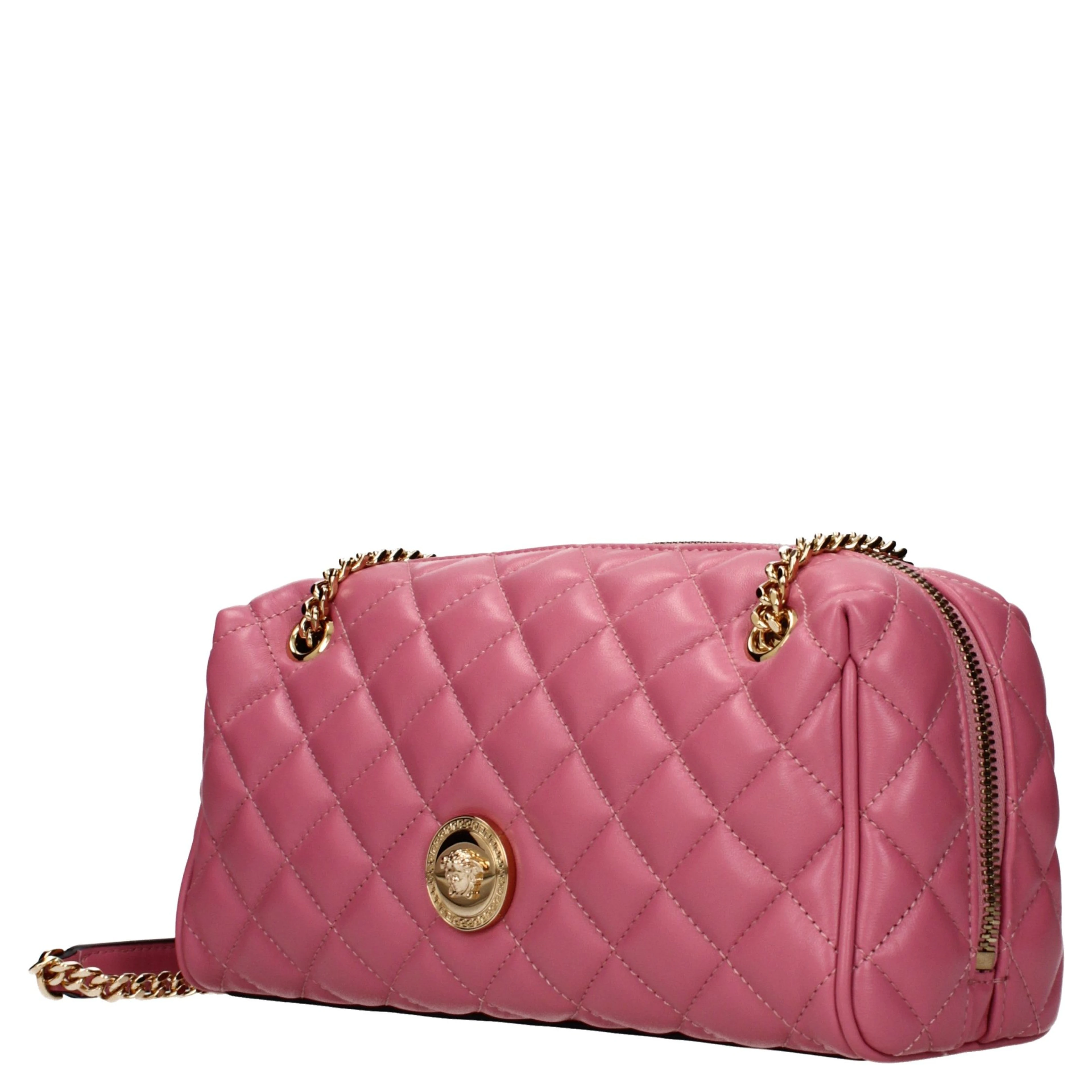 Pink Leather Shoulder Bag