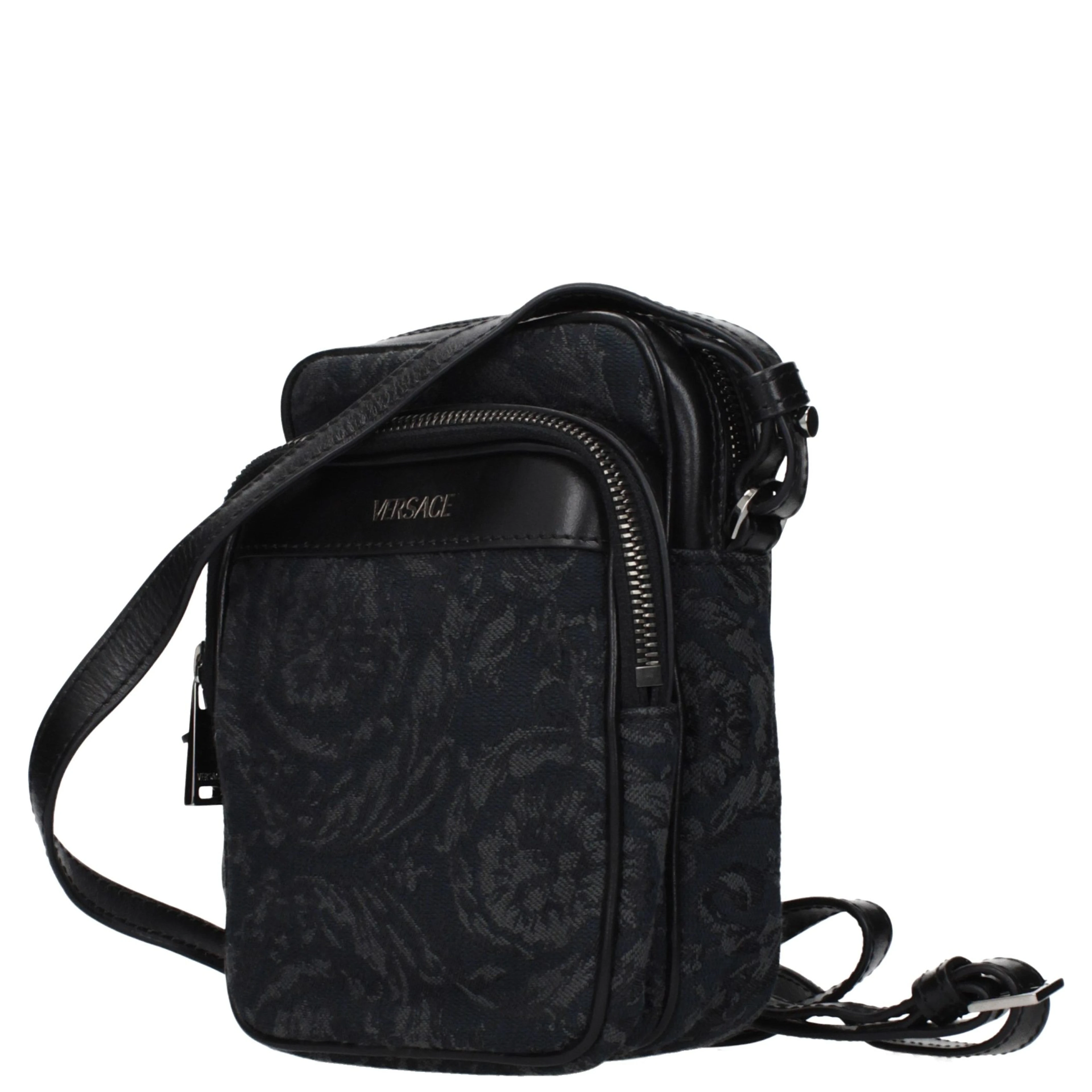 Black Fabric Crossbody Bag