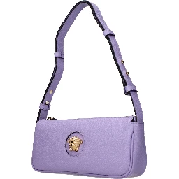 Purple Leather Shoulder Bag